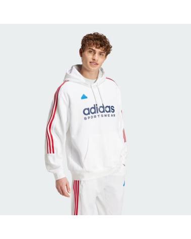 MOLETOM ADIDAS IY4528 BRANCO COM CAPUZ BLANCO