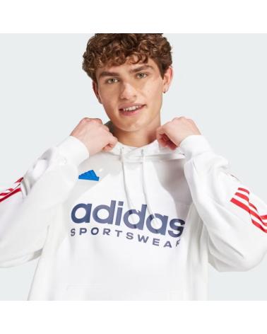 MOLETOM ADIDAS IY4528 BRANCO COM CAPUZ BLANCO