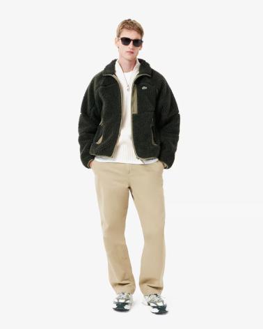 LACOSTE MANTEAU POLAIRE ZIPPÉ BH2843 VERT VERDE