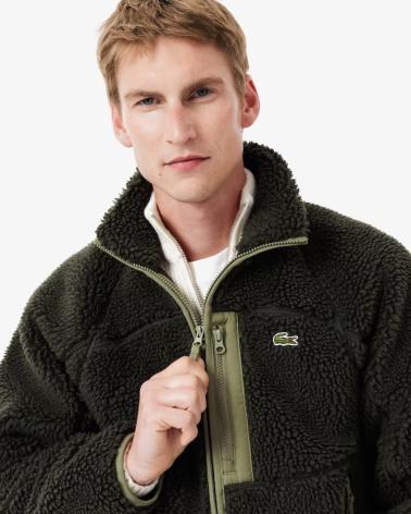 LACOSTE MANTEAU POLAIRE ZIPPÉ BH2843 VERT VERDE