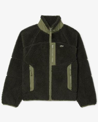 LACOSTE MANTEAU POLAIRE ZIPPÉ BH2843 VERT VERDE