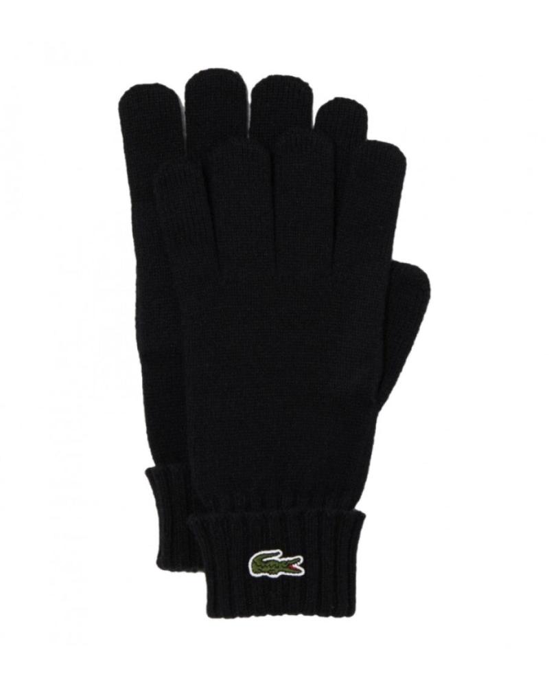 LACOSTE GANTS EN MAILLE JERSEY LAINE RV045200 NOIR BLACK
