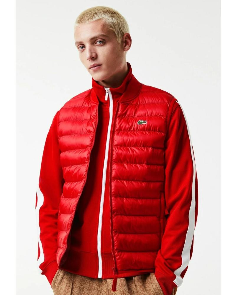 GILET LACOSTE BH053700 ROSSO ROJO