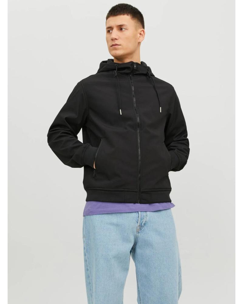 JACK AND JONES BASIC SOFTSHELL JACKET MODEL 12236300 BLACK NEGRO