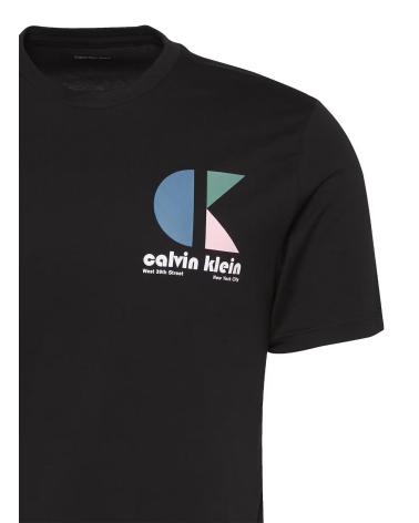 CALVIN KLEIN BLACK CK BH LOGO GRAPHIC TEE T-SHIRT NEGRO