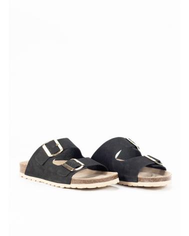 KESLEM SANDALIA DE PIEL PARA MUJER EN COLOR NEGRO