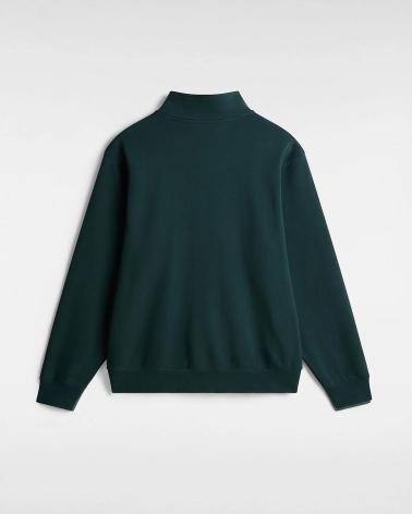 VANS OFF THE WALL LOOSE FIT HALF-ZIP SWEATSHIRT X62LN1 GREEN VERDE