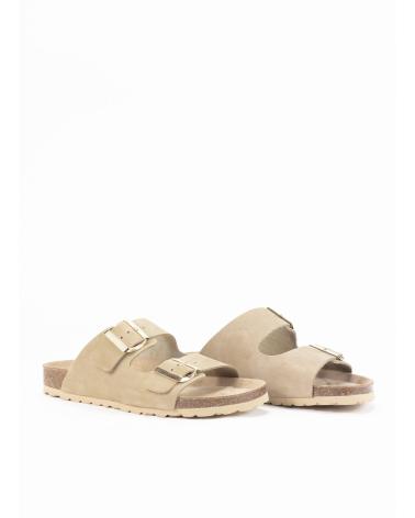 KESLEM SANDALIA DE PIEL PARA MUJER EN COLOR TAUPE