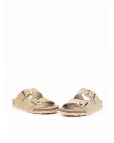 KESLEM SANDALIA DE PIEL PARA MUJER EN COLOR TAUPE
