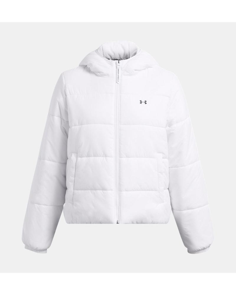 GIACCA IMBOTTITA CON CAPPUCCIO UNDER ARMOUR 1389183 BIANCA BLANCO