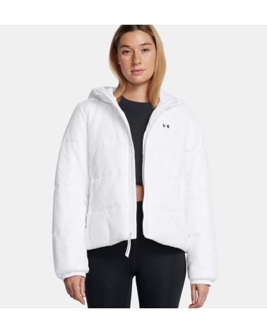 GIACCA IMBOTTITA CON CAPPUCCIO UNDER ARMOUR 1389183 BIANCA BLANCO