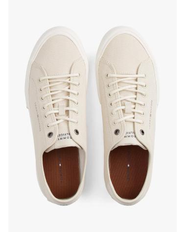TOMMY HILFIGER TH HI VULC STREET CANVAS BEIGE