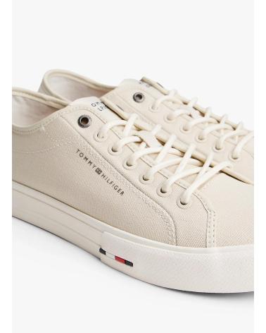 TOMMY HILFIGER TH HI VULC STREET CANVAS BEIGE