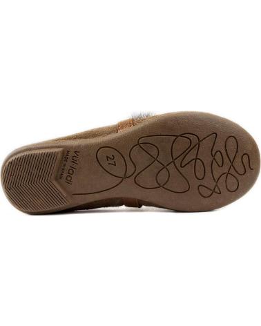 girl shoes VUL-LADI BAILARINAS VULLADI CAN SERRAJE POMPONES 1405 MARRON