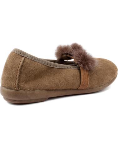 girl shoes VUL-LADI BAILARINAS VULLADI CAN SERRAJE POMPONES 1405 MARRON