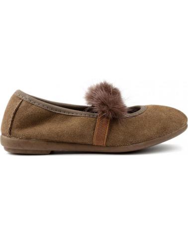 girl shoes VUL-LADI BAILARINAS VULLADI CAN SERRAJE POMPONES 1405 MARRON