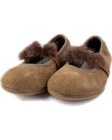 girl shoes VUL-LADI BAILARINAS VULLADI CAN SERRAJE POMPONES 1405 MARRON