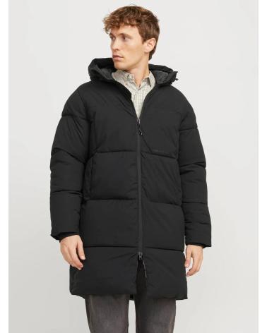 CHAQUETA ACOLCHADA CON CAPUCHA JACK & JONES 12260440 NEGRA BLACK