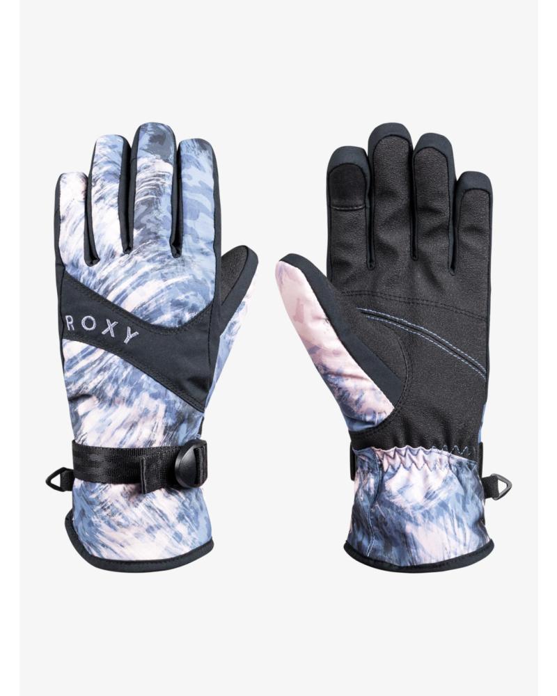 ROXY ERJHN03251 INSULATED PATTERNED BLUE SKI GLOVES AZUL