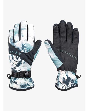 ROXY ERJHN03251 INSULATED PATTERNED BLUE SKI GLOVES AZUL