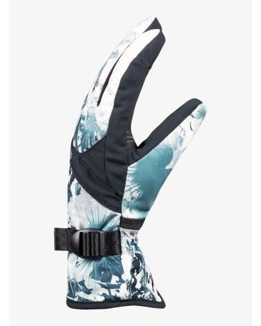 ROXY ERJHN03251 INSULATED PATTERNED BLUE SKI GLOVES AZUL