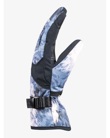 ROXY ERJHN03251 INSULATED PATTERNED BLUE SKI GLOVES AZUL