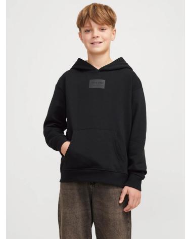 JACK & JONES HOODED SWEATSHIRT FOR BOYS | MODEL 12259809 BLACK NEGRO