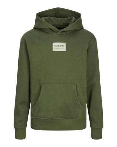 JACK & JONES HOODED SWEATSHIRT FOR BOYS | MODEL 12259809 GREEN VERDE