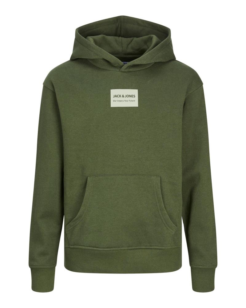 JACK & JONES HOODED SWEATSHIRT FOR BOYS | MODEL 12259809 GREEN VERDE