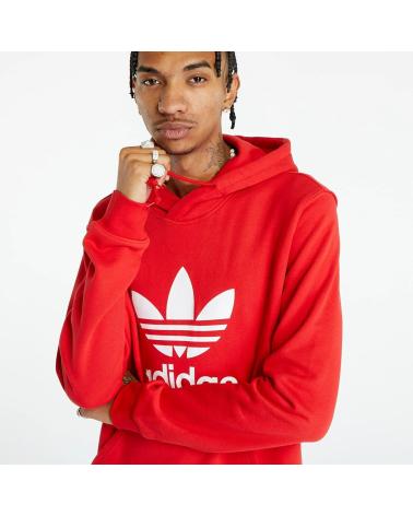 ADIDAS TREFOIL HOODED SWEATSHIRT RED IM4497 ROJO