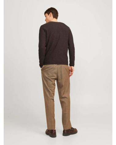 JERSEY DE PUNTO CUELLO REDONDO JACK & JONES 12258407 MARRÓN MARRóN