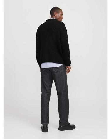 JACK & JONES KNIT POLO 12277995 BLACK BLACK