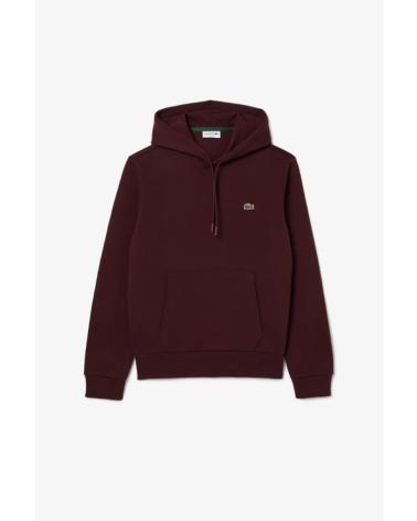 SWEATSHIRT LACOSTE SH962300 EN MOLLETON À CAPUCHE ROUGE ROJO