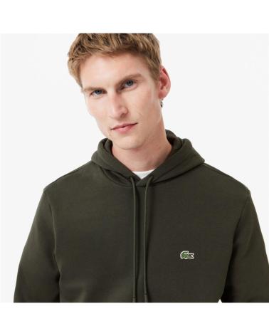 SWEATSHIRT LACOSTE SH962300 EN MOLLETON À CAPUCHE VERT VERDE