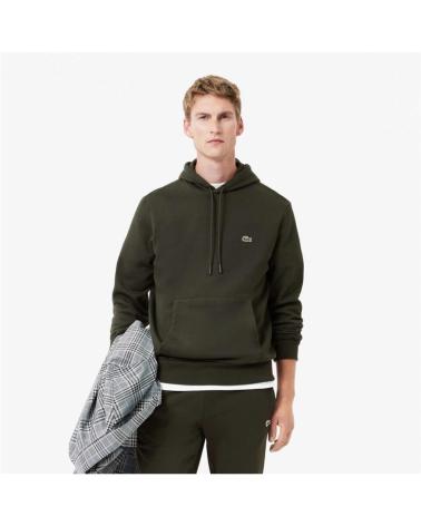 SWEATSHIRT LACOSTE SH962300 EN MOLLETON À CAPUCHE VERT VERDE