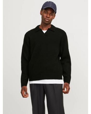 JACK & JONES POLO NECK JUMPER 12246613 BLACK BLACK