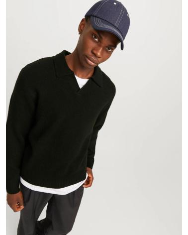 JACK & JONES POLO NECK JUMPER 12246613 BLACK BLACK