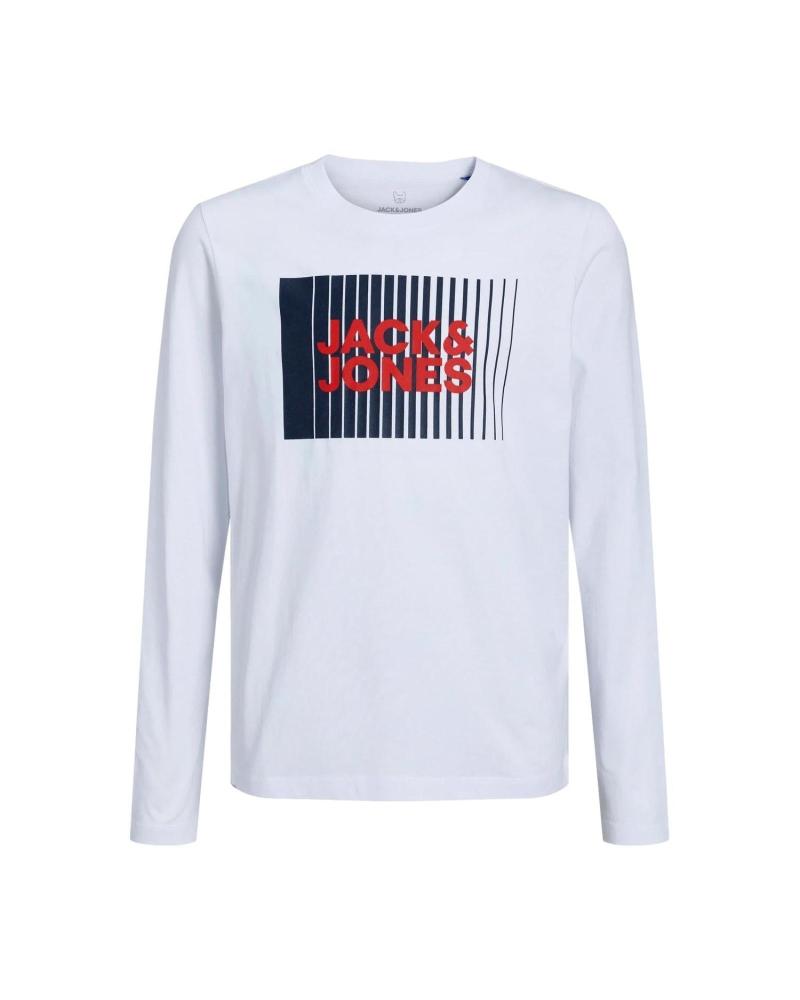 T-SHIRT MANCHES LONGUES JACK & JONES JACKJONES 12244209 BLANC BLANCO