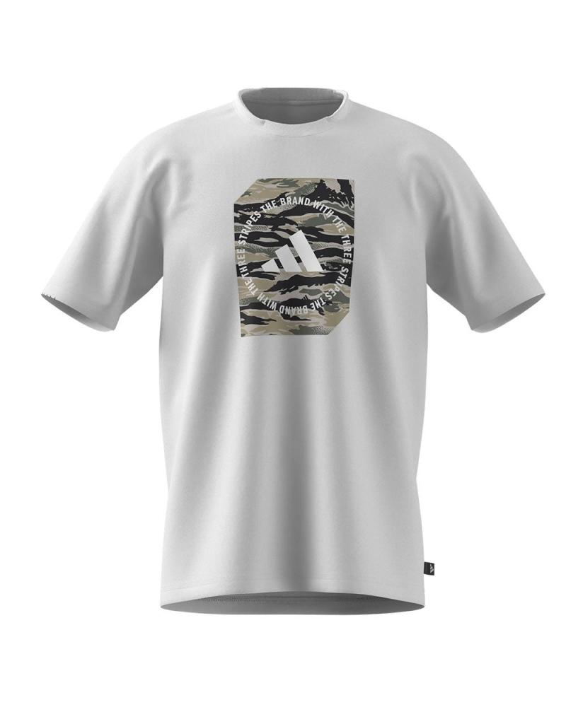 ADIDAS KURZARM-T-SHIRT CAMO SHAPE GRAPHIC JM0387 WEISS MEHRFARBIG MULTICOLOR