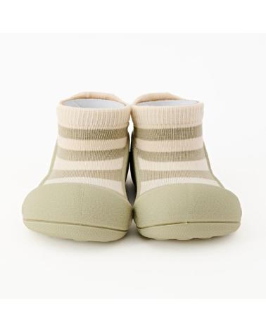 ATTIPAS STRIPE OLIVE STR040 - ERGONOMIC FIRST STEPS SHOES A RAYAS