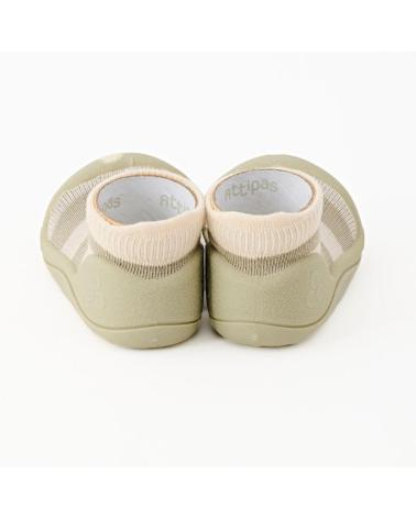 ATTIPAS STRIPE OLIVE STR040 - ERGONOMIC FIRST STEPS SHOES A RAYAS