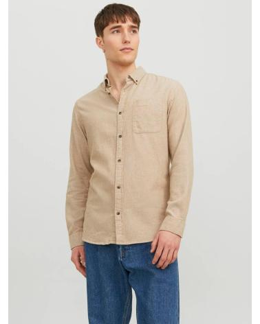 CAMISA CASUAL JACK & JONES 12235974 BEGE BEIGE