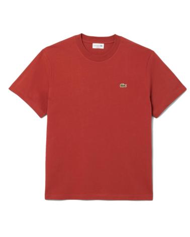 T-SHIRT LACOSTE TH7318 00 ROSSO MATTONE CALDERA