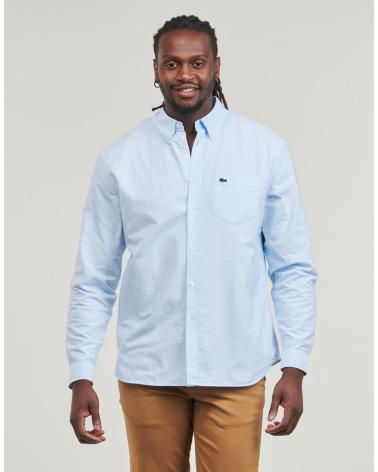 LACOSTE CHEMISE OXFORD COUPE DROITE CH911 BLEU CLAIR AZUL