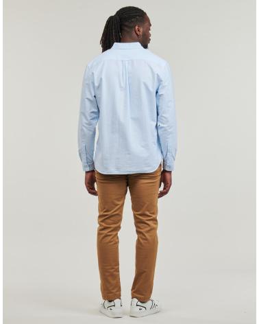 LACOSTE CHEMISE OXFORD COUPE DROITE CH911 BLEU CLAIR AZUL