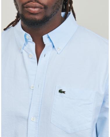 LACOSTE CHEMISE OXFORD COUPE DROITE CH911 BLEU CLAIR AZUL