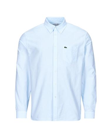 LACOSTE CHEMISE OXFORD COUPE DROITE CH911 BLEU CLAIR AZUL