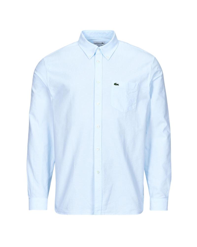 LACOSTE CHEMISE OXFORD COUPE DROITE CH911 BLEU CLAIR AZUL