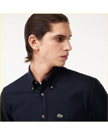 CAMICIA OXFORD LACOSTE VESTIBILITÀ REGOLARE CH911 BLU MARINO AZUL MARINO