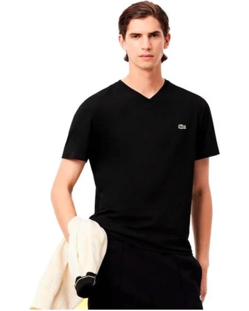 LACOSTE CAMISETA HOMBRE BASICA TH507700 BLACK
